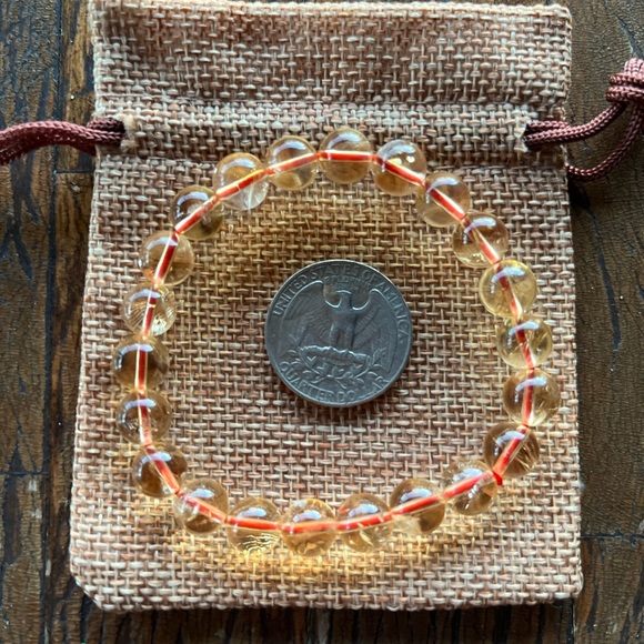 Brand New Citrine Adjustable Bracelet Genuine Citrine Crystal Scorpio Gift - Picture 2 of 3